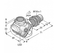 Индуктивный датчик TURCK NI10-EM18WDTC-Y1X