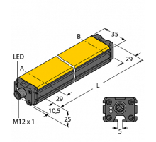  Датчик линейных перемещений TURCK LI700P0-Q25LM0-ELIU5X3-H1151