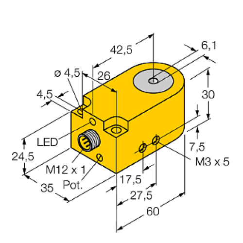 Кольцевой датчик TURCK BI6R-W30-DAN6X-H1141