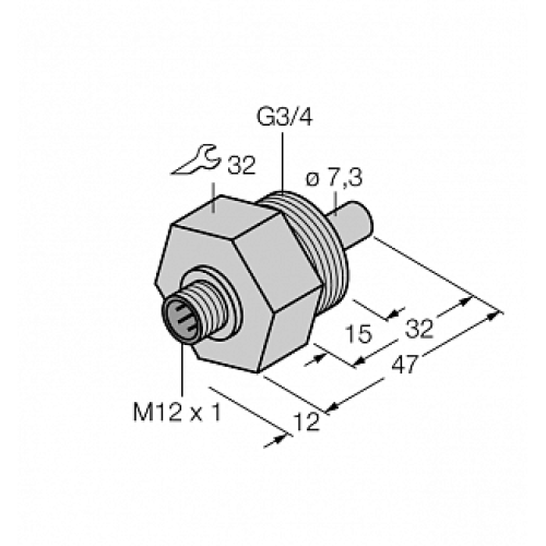 Датчик потока TURCK FCS-G3/4A4-NAEX0-H1141