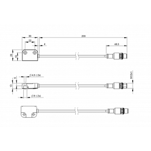 Магнитный датчик безопасности Balluff BID R01K-4M100-M20ZZ0-EP00,2-S92