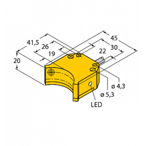 Индуктивный датчик TURCK NI4-DS20-2Y1X2