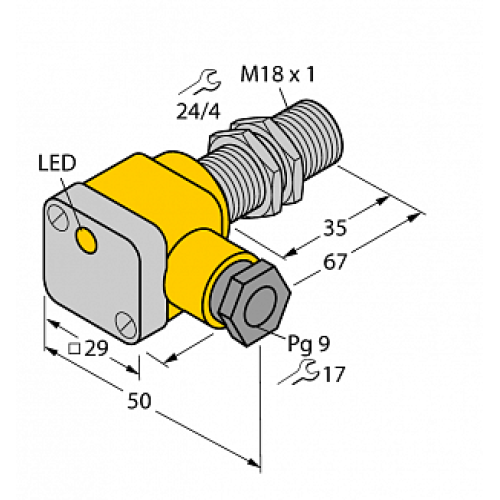 Индуктивный датчик TURCK BI5-G18SK-Y1X