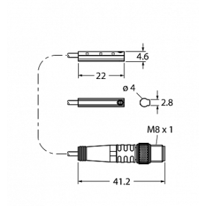 Магнитный датчик TURCK BIM-UNC-AN6X-0.3-PSG3M