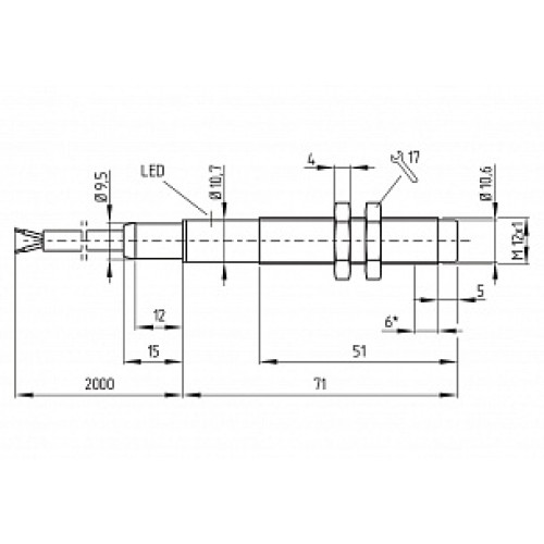 Индуктивный датчик Schmersal IFL 4-12L-01TP