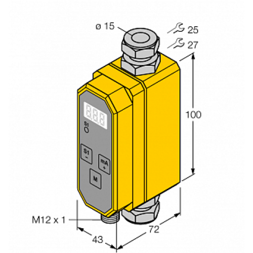 Расходомер TURCK FCMI-15D12DYA4P-LIUP8X-H1141/S1352