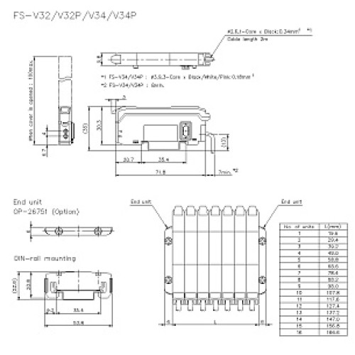 Оптоволоконный датчик-усилитель KEYENCE FS-V32