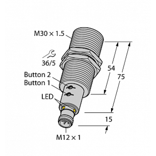 Ультразвуковой датчик TURCK RU130U-M30E-2UP8X2T-H1151