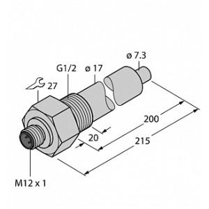 Датчик потока TURCK FCS-G1/2A4-NA-H1141/L200