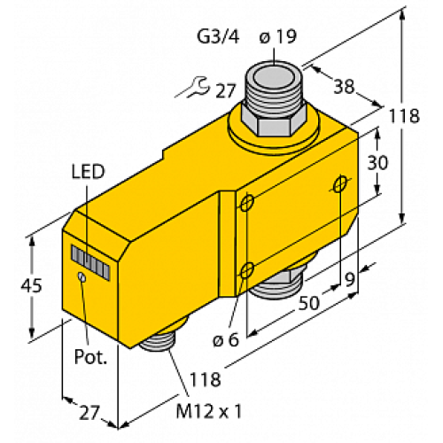 Датчик потока TURCK FCI-D20A4P-AP8X-H1141