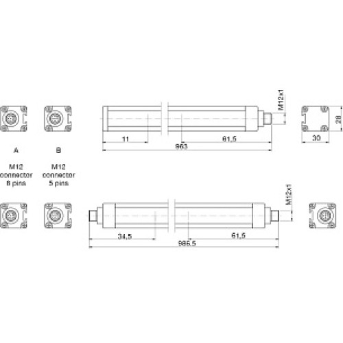 Световая завеса безопасности Micro Detectors LS4ER/30-090LK