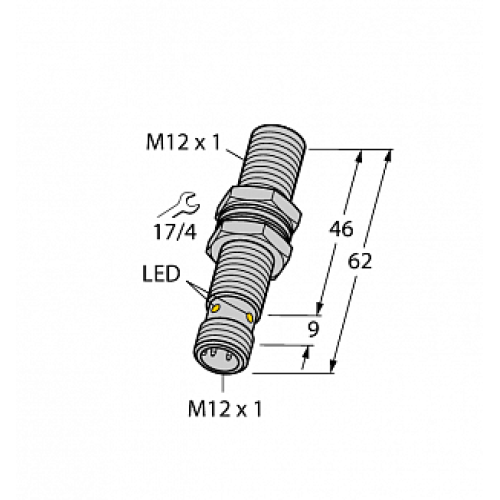 Индуктивный датчик TURCK BI4U-M12E-VP44X-H1141