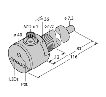 Датчик потока TURCK FCS-G1/2A4-AP8X-H1141/L080