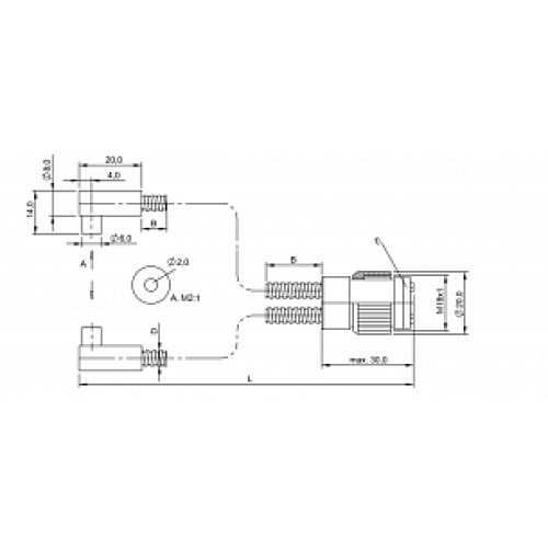 Оптоволоконный кабель Balluff BFO 18A-LEE-MZG-20-0,5