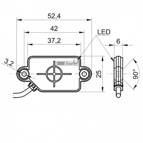 Емкостной датчик уровня Baumer CFDK 25G1155/LN2