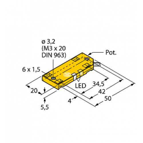 Емкостной датчик TURCK BC10-QF5.5-AN6X2