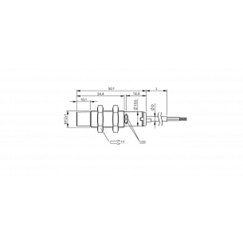 Емкостной датчик уровня Balluff BCS M12K4G1-GSM80G-EP02