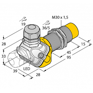 Индуктивный датчик TURCK NI30U-EM30WDTC-AP6X