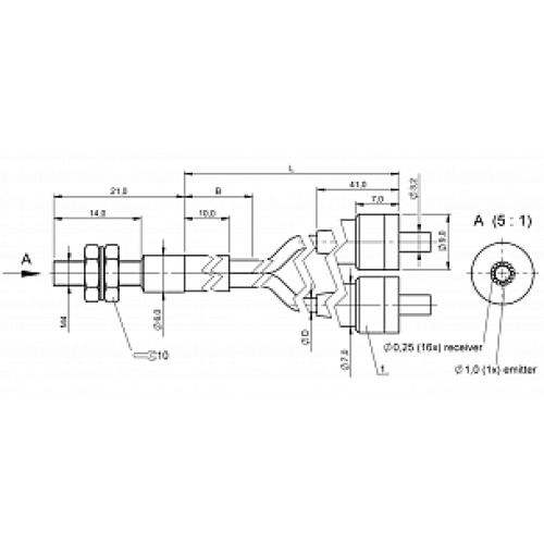 Оптоволоконный кабель Balluff BFO D22-XB-UB-EAK-15-SA1-02