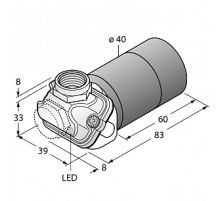 Емкостной датчик TURCK BC20-K40WDTC-VP4X2/S930