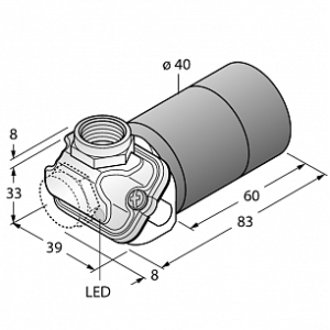 Емкостной датчик TURCK BC20-K40WDTC-VP4X2/S930