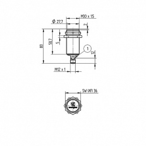 Индуктивный датчик Wenglor I30H007