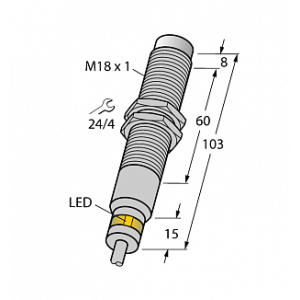 Индуктивный датчик TURCK NI7-EM18D-VP6X/S120