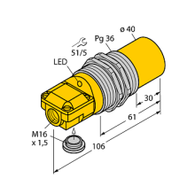 Индуктивный датчик TURCK NI40-G47SR-VP4X2