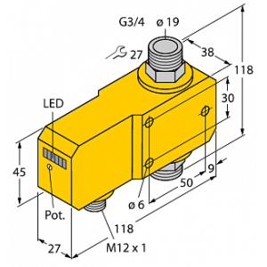 Датчик потока TURCK FCI-D20A4P-ARX-H1140