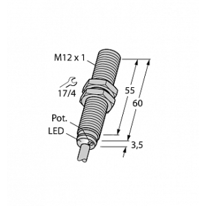 Емкостной датчик TURCK BC3-M12-RP6X