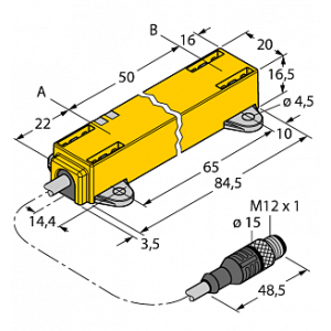  Датчик линейных перемещений TURCK LI50P1-Q17LM1-LU4X2-0.3-RS5/S97