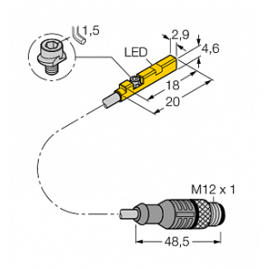 Магнитный датчик TURCK BIM-UNR-AN6X-0.3-RS4