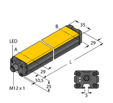  Датчик линейных перемещений TURCK LI1000P0-Q25LM0-ESG25X3-H1181
