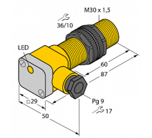 Индуктивный датчик TURCK BI10-P30SK-AP6X