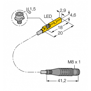 Магнитный датчик TURCK BIM-UNR-AP6X-0.3-PSG3M