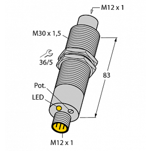 Индуктивный датчик TURCK EM30-AP6X2-H1141/S1102