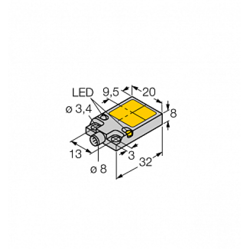 Индуктивный датчик TURCK BI8U-Q08-AP6X2-V1131