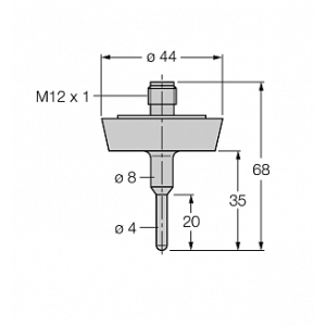 Датчик температуры TURCK TP-504A-DN25K-H1141-L035