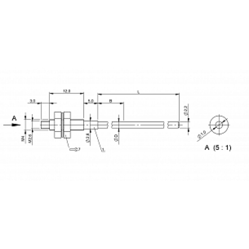 Оптоволоконный кабель Balluff BFO D22-LAT-KB-EAK-10-02