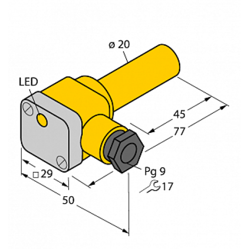 Индуктивный датчик TURCK NI10-K20SK-AZ3X