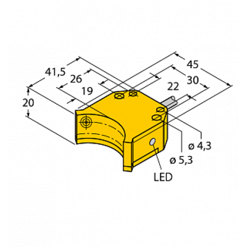 Индуктивный датчик TURCK NI4-DS20-2AP6X2