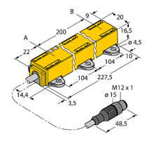  Датчик линейных перемещений TURCK LI200P1-Q17LM1-LIU5X2-0.3-RS5