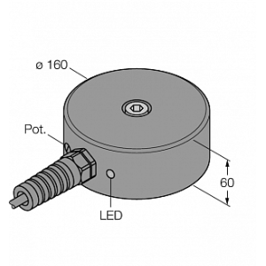 Индуктивный датчик TURCK NI100-Q160-AP44X/S120