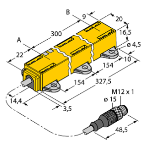  Датчик линейных перемещений TURCK LI300P1-Q17LM1-LU4X2-0.3-RS5/S97