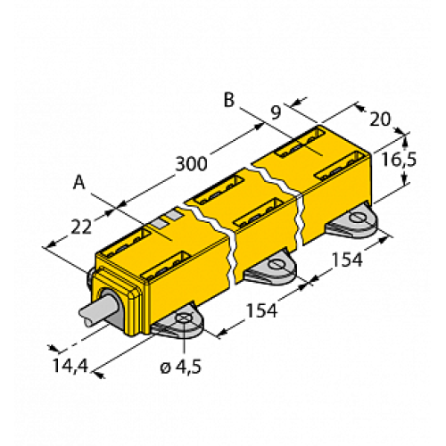  Датчик линейных перемещений TURCK LI300P1-Q17LM1-LIU5X2