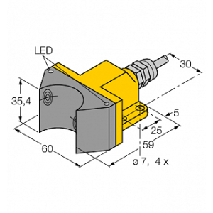 Индуктивный датчик TURCK NI4-DSU35-2AP4X2