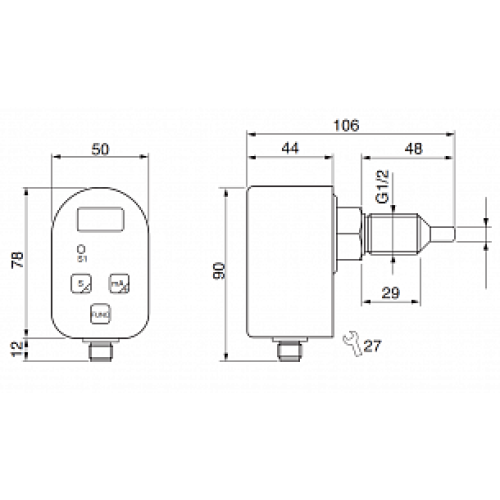 Датчик температуры EGE-Elektronik TN 552/1 GAPP