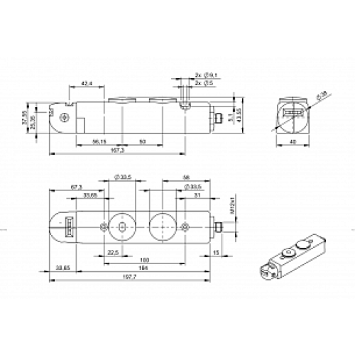 Дверной выключатель безопасности Balluff BID F101-2M1E3-M02AZ0-S115