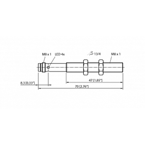 Ультразвуковой датчик TURCK RU10L-M08-UN8X-V1141