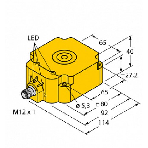 Индуктивный датчик TURCK BI50U-Q80-AP6X2-H1141